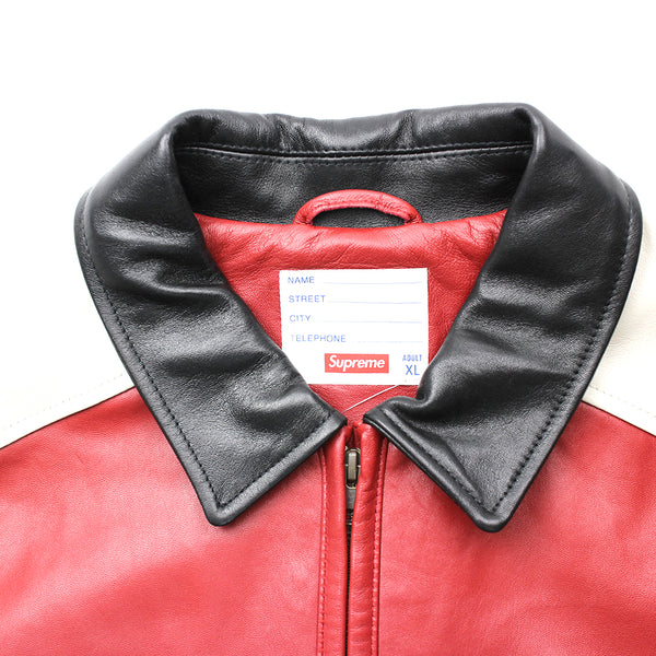 Supreme Studded Arc Logo Leather Jacket - HUNDO P Buy&Sell